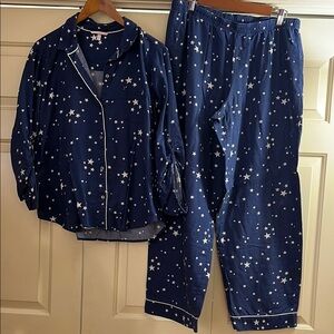 Victoria's Secret Navy Star Pajama Set